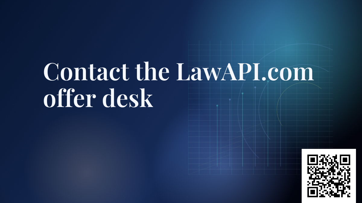 Contact the LawAPI.com offer desk